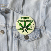 Badge Rond 7,6 Cm Libérez L'Herbe !_ (En situation)