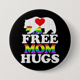 Badge Rond 7,6 Cm Libérez Maman Hugues aux femmes Lgbt Pride Mama B