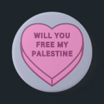 Badge Rond 7,6 Cm Libérez-vous ma Palestine ? Cute Candy Coeur doux<br><div class="desc">Ce "veux-tu libérer ma Palestine" bonbon design pour tous ceux qui soutiennent la liberté et la justice et luttent contre l'injustice. A tous ceux qui soutiennent la juste cause palestinienne. Accroître et soutenir la libération de la Palestine et de Gaza et l'établissement de la paix à Jérusalem.</div>