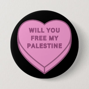 Badge Rond 7,6 Cm Libérez-vous ma Palestine ? Cute Candy Coeur doux