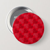 Badge Rond 7,6 Cm Lignes cardiaques alternatives en noir et blanc su (Devant & derrière)