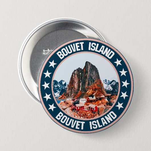 Badge Rond 7,6 Cm L'île de Bouvet (Devant & derrière)