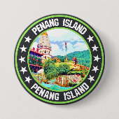 Badge Rond 7,6 Cm L'île de Penang (Devant)