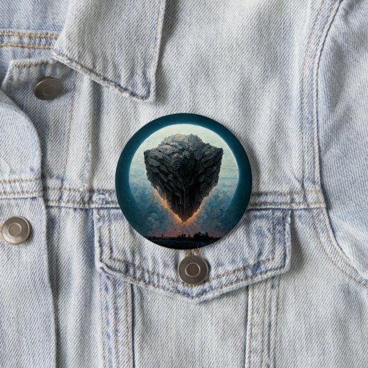 Badge Rond 7,6 Cm L'Imaginaire Monolithe Sci-Fi Art (En situation)