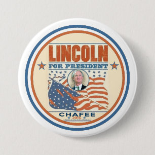 Badge Rond 7,6 Cm Lincoln à la présidence