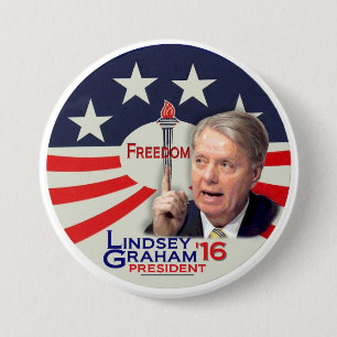 Badge Rond 7,6 Cm Lindsey Graham pour le président 2016