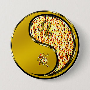 Badge Rond 7,6 Cm Lion