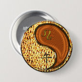 Badge Rond 7,6 Cm Lion & Cheval de Bois (Devant & derrière)