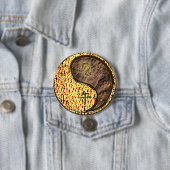 Badge Rond 7,6 Cm Lion & Cheval de Terre (En situation)