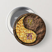 Badge Rond 7,6 Cm Lion & Coq de Terre (Devant & derrière)