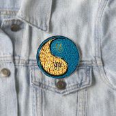 Badge Rond 7,6 Cm Lion & Lapin d'eau (En situation)