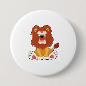 Badge Rond 7,6 Cm lion rugissant (Devant)