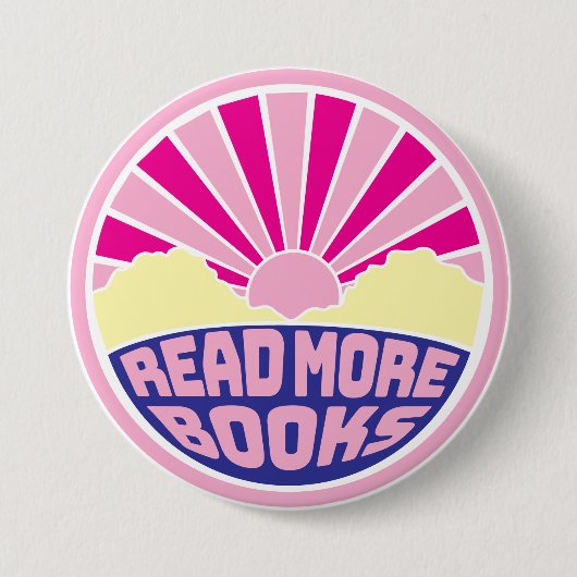 Badge Rond 7,6 Cm Lire plus de livres (Devant)