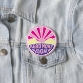 Badge Rond 7,6 Cm Lire plus de livres (En situation)
