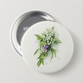 Badge Rond 7,6 Cm Lis de Pâques de dévotions de vallée (Devant & derrière)