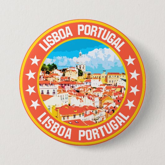 Badge Rond 7,6 Cm Lisboa (Devant)