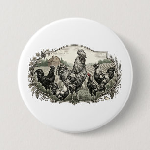 Badge Rond 7,6 Cm Liste de la ferme