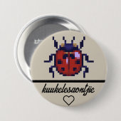 Badge Rond 7,6 Cm littère de pixel (Devant & derrière)