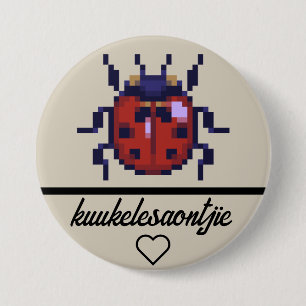 Badge Rond 7,6 Cm littère de pixel