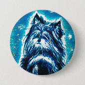 Badge Rond 7,6 Cm Little Doggy en bleu (Devant)