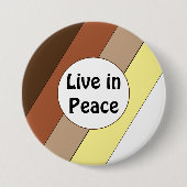 Badge Rond 7,6 Cm Live in Peace- Racial Harmony Button (Devant)