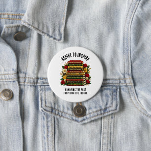 Badge Rond 7,6 Cm Livres de héros inspirants comme Martin Black