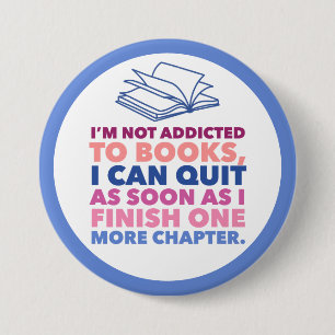 Badge Rond 7,6 Cm Livres et lecture