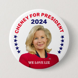 Badge Rond 7,6 Cm Liz Cheney for President