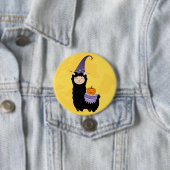 Badge Rond 7,6 Cm Llama noire d'Halloween (En situation)