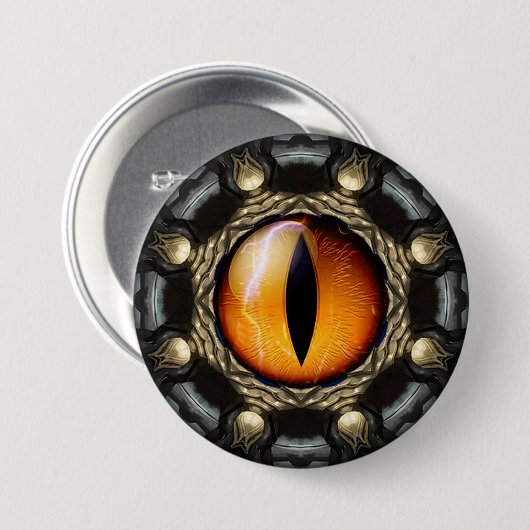 Badge Rond 7,6 Cm L'oeil du dragon (Devant & derrière)