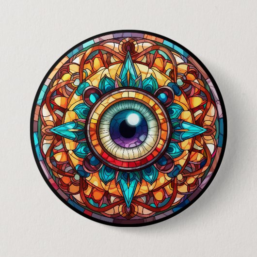 Badge Rond 7,6 Cm L'oeil du dragon (Devant)