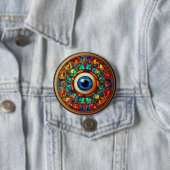 Badge Rond 7,6 Cm L'oeil du dragon (En situation)