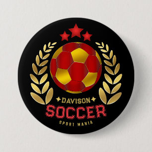 Badge Rond 7,6 Cm Logo de football élégant Pour adultes