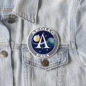 Badge Rond 7,6 Cm Logo de programme Apollo (En situation)
