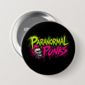 Badge Rond 7,6 Cm Logo des Paranormal Punks (Devant & derrière)