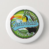 Badge Rond 7,6 Cm Logo Explorez Costa Rica fabuleuse (Devant)