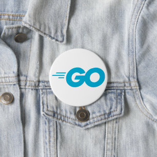 Badge Rond 7,6 Cm Logo Golang (Go Programming Language)
