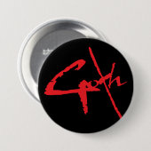 Badge Rond 7,6 Cm logo_goth (Devant & derrière)