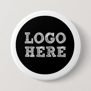 Badge Rond 7,6 Cm Logo ici