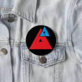 Badge Rond 7,6 Cm Logo moyen d'analyse (En situation)