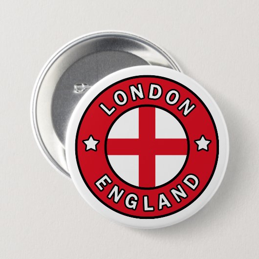 Badge Rond 7,6 Cm Londres Angleterre (Devant & derrière)