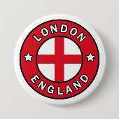 Badge Rond 7,6 Cm Londres Angleterre (Devant)