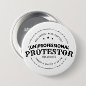 Badge Rond 7,6 Cm (l'ONU) Bouton professionnel de protestateur (Devant & derrière)