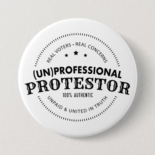 Badge Rond 7,6 Cm (l'ONU) Bouton professionnel de protestateur (Devant)