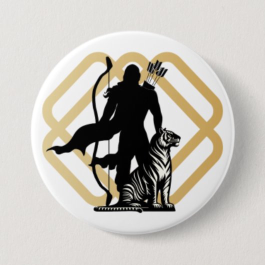 Badge Rond 7,6 Cm Lord Ayyappan (Devant)