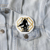 Badge Rond 7,6 Cm Lord Ayyappan (En situation)