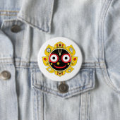 Badge Rond 7,6 Cm Lord Jagannath Face Hindu Deity Spiritual (En situation)