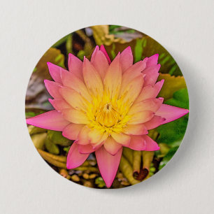 Badge Rond 7,6 Cm Lotus Flower of Life