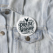Badge Rond 7,6 Cm Louange et culte (En situation)