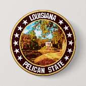 Badge Rond 7,6 Cm Louisiane (Devant)